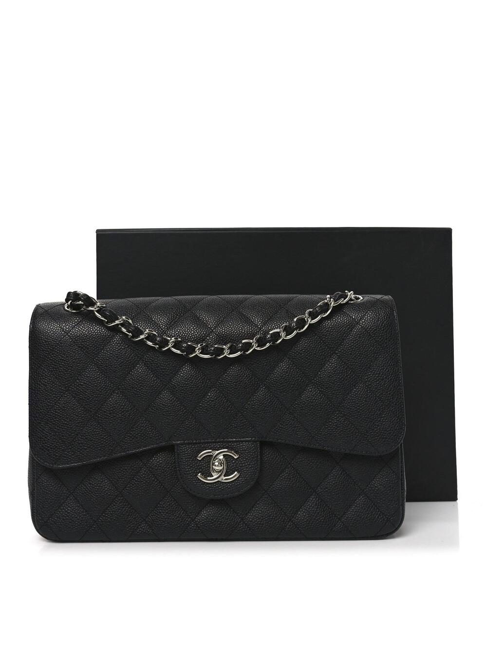 Chanel Caviar Quilted Jumbo Double Flap #279416C75B - Picture 11 of 11